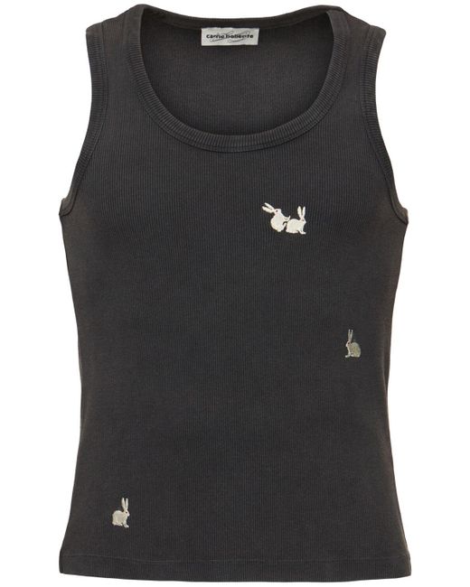 メンズ Carne Bollente Bunny Bliss タンクトップ Black