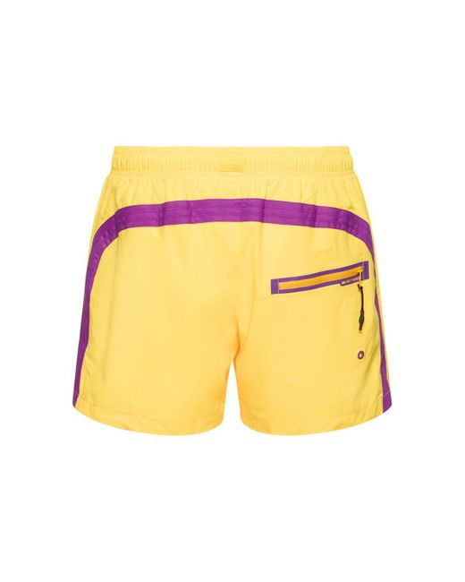 Sundek Yellow Stretch Waist Quick Dry Swim Shorts for men