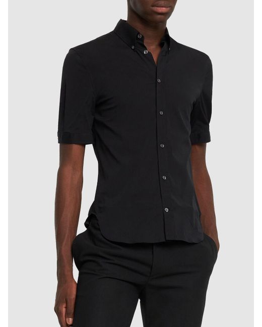 Alexander McQueen Hemd Aus Baumwollmischung in Black für Herren