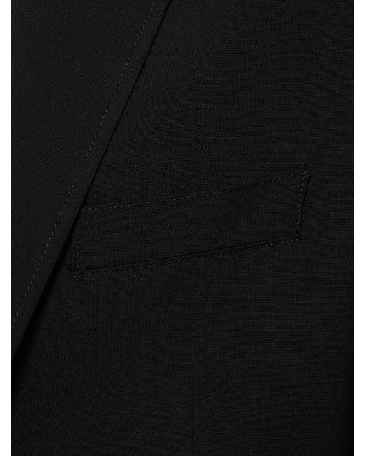 Veste en laine mélangée à double boutonnage MSGM pour homme en coloris Black