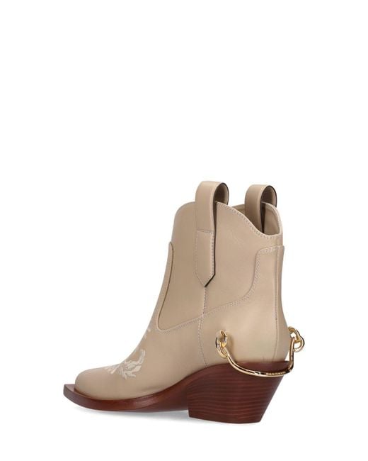 Zimmermann Natural 45Mm Duncan Leather Ankle Boots
