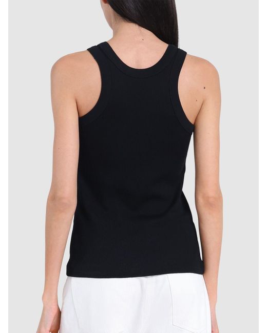 Loulou de Saison Black Tanktop Aus Bio-baumwolle "limba"