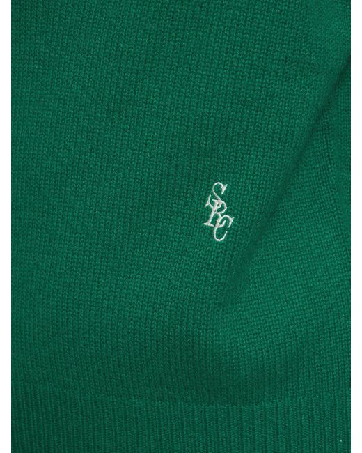 Polo src in cashmere di Sporty & Rich in Green