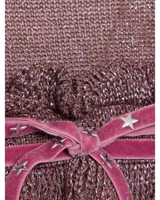 Cormio Purple Annalisa Glittered Viscose Knit Bolero