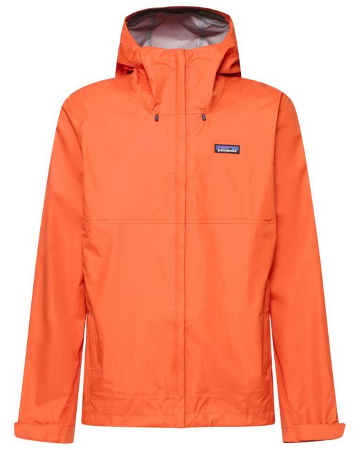 Patagonia Orange Torrentshell 3L Rain Jacket for men