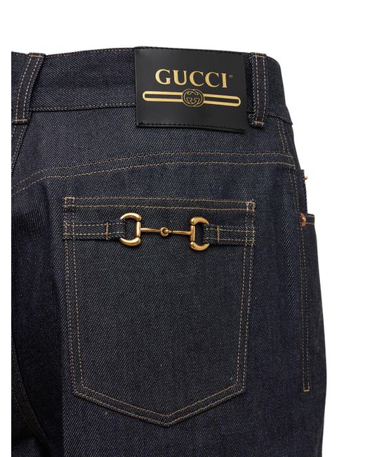 Gucci Cotton Denim Jeans in Dark Blue 
