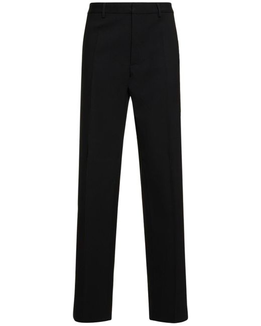 Pantaloni relaxed fit in lana stretch di DSquared² in Black da Uomo
