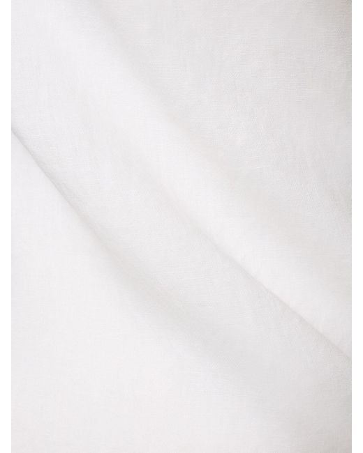 Robe courte en lin alice Posse en coloris White
