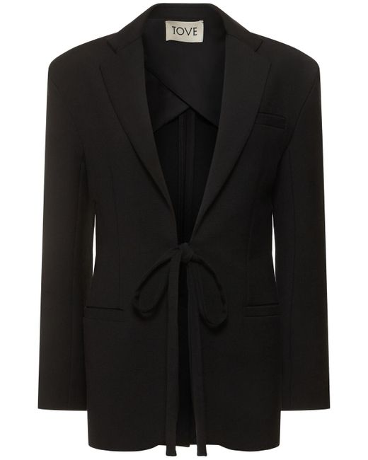 TOVE Black Ade Tailored Cotton Blend Jacket