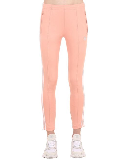 Adidas Originals Pink Sst Cotton Blend Track Pants