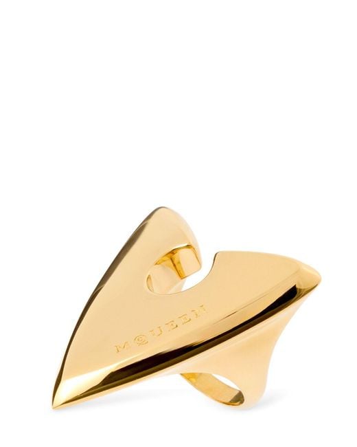 Alexander McQueen Natural Ring Aus Messing "arrow"