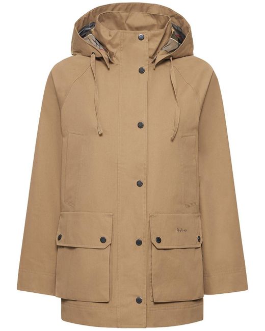 Barbour Lowland Beadnell Cotton Blend Jacket in Natural | Lyst UK