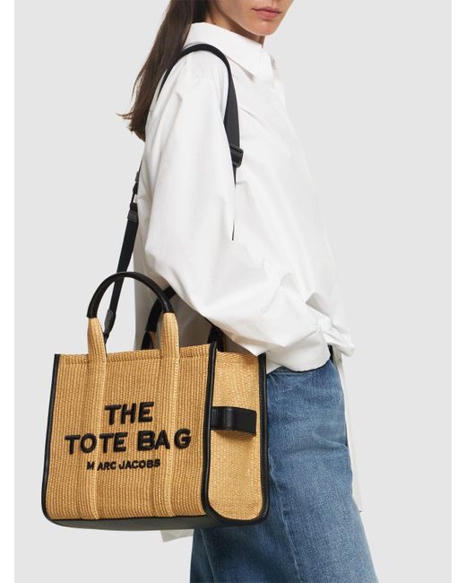 Marc Jacobs Natural The Medium Tote Raffia Tote Bag