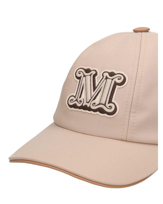 Gorra de baseball con logo Max Mara de color Natural