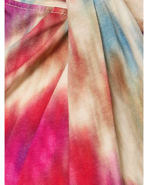 Haut en coton imprimé avec nœud nayda Isabel Marant en coloris Pink