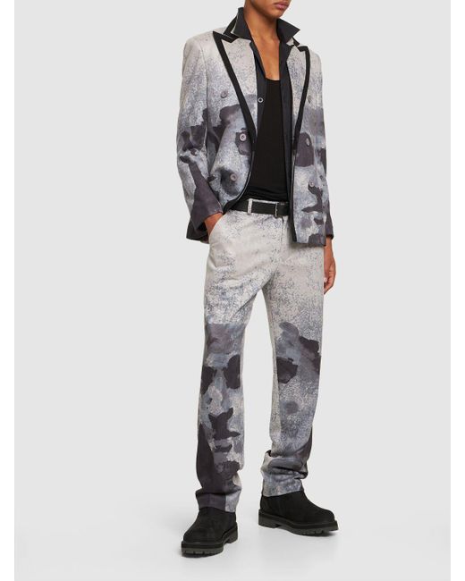 Pantalones portrait Kidsuper de hombre de color Gray