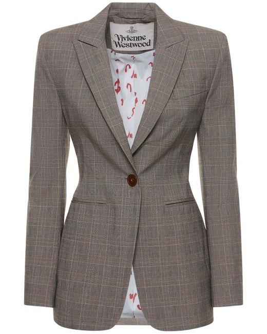 Veste cintrée prince-de-galles lauren Vivienne Westwood en coloris Gray