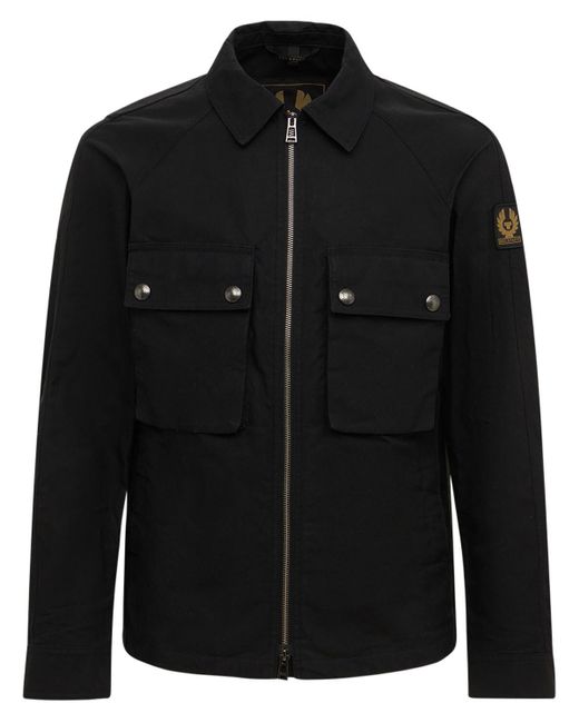 Belstaff Black Hedger Cotton Overshirt Jacket for men