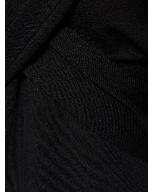 Roland Mouret Black Stretch Viscose Knit Midi Dress