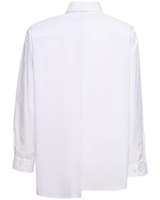 Camisa de popelina de algodón con estampado MM6 by Maison Martin Margiela de hombre de color White
