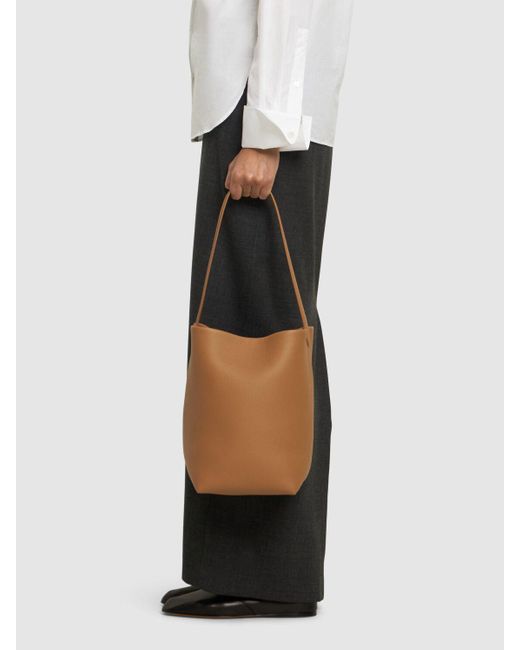 The Row Medium N/s Park Tote グレインレザーバッグ Natural