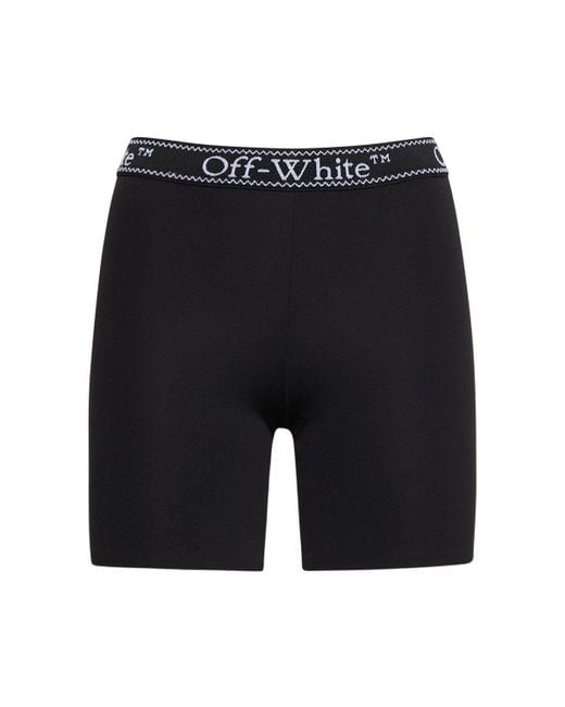 Logoband nylon shorts di Off-White c/o Virgil Abloh in Blue