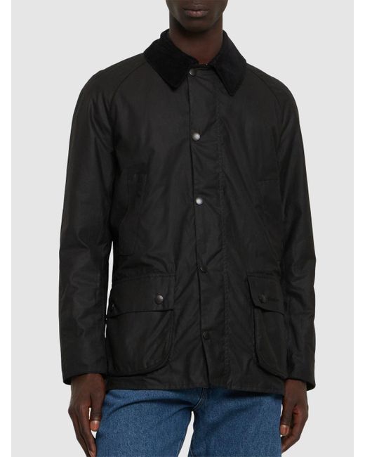 Barbour Black Ashby Waxed Cotton Jacket for men