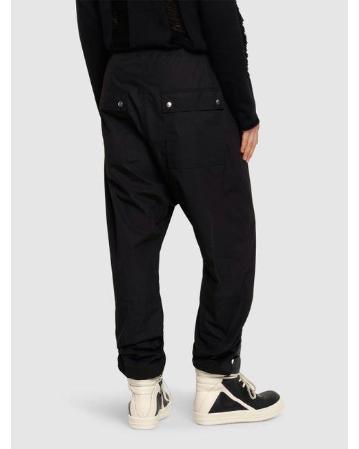 メンズ Rick Owens Bela コットンワイドパンツ Black
