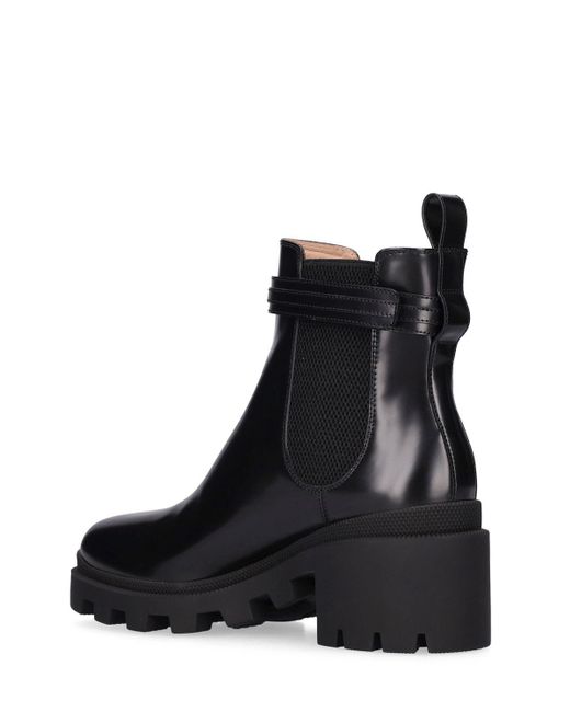Gucci Black 50mm Trip Leather Chelsea Boots