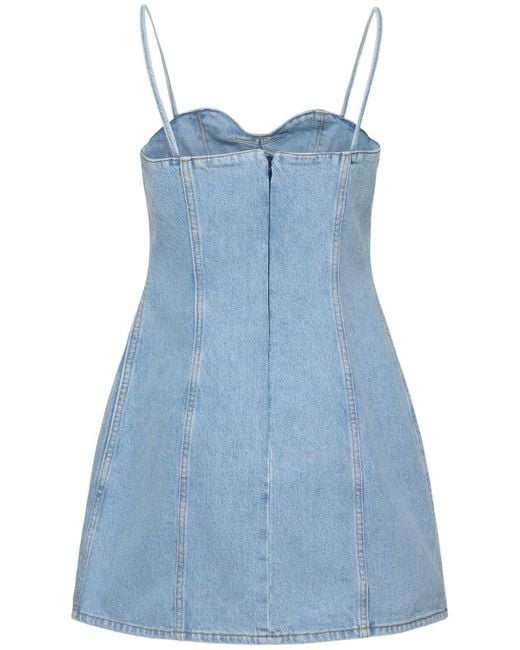 Magda Butrym Blue Cotton Denim Mini Dress
