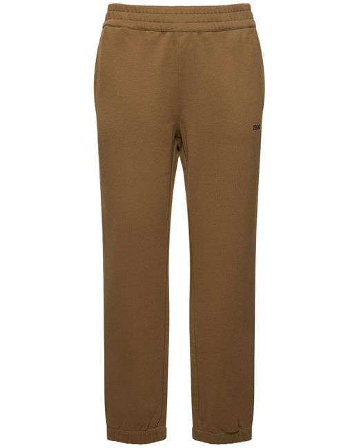 Pantaloni in felpa di cotone di Zegna in Natural da Uomo