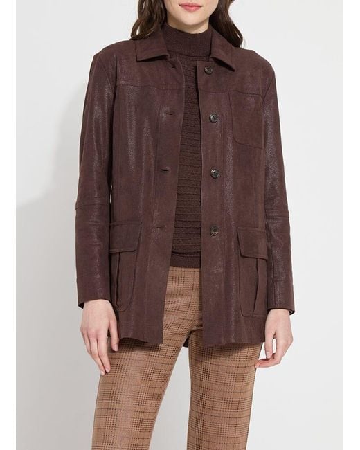 Lyssé Brown Lora Suede Jacket