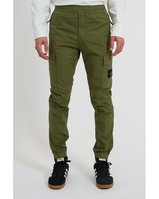 Stone Island 31303 Stretch Cotton Tela Paracadute Cargo Pants S22 in Olive  (Green) for Men | Lyst
