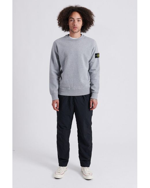 stone island cotton fleece crew neck sweatshirt
