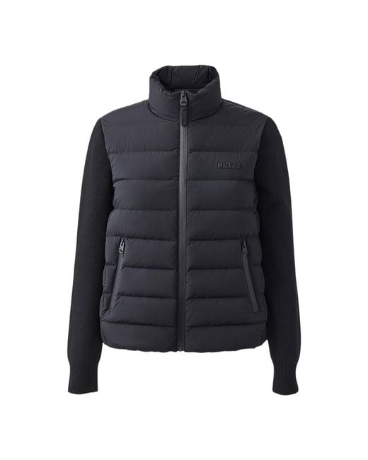 Mackage Blue Oceane-City Light Down Mixed-Media Jacket