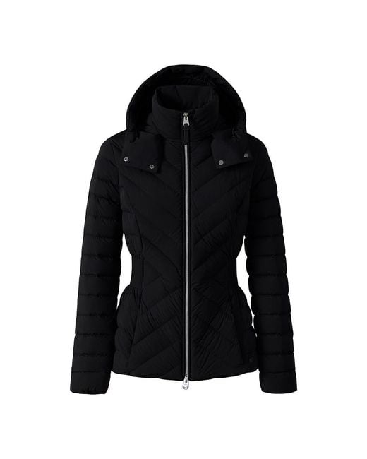 Mackage Black Idalee Light Down Hooded Jacket
