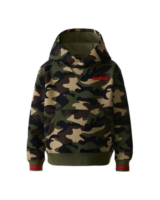 Mackage Green Dru-Camo Camouflage Double-Face Jersey Hoodie For Kids -14 Years)
