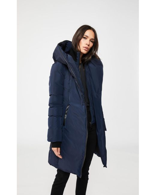 kay down coat with signature collar