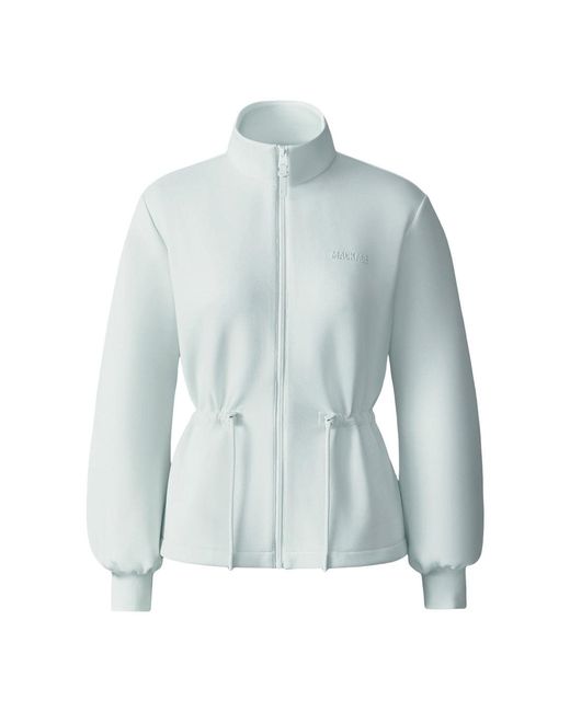 Mackage Blue Finola Lightweight Jacket With Balloon Sleeves