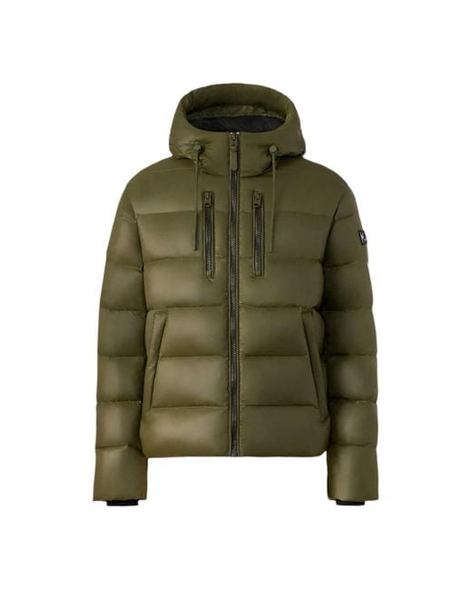 Mackage Green Victor-R Light Down Jacket With Storm Visor Hood for men