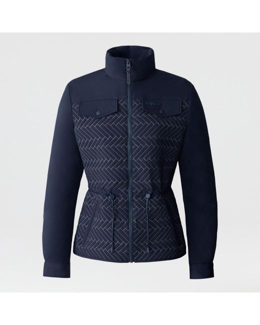 Mackage Blue Kabira Chevron Quilted Light Down Jacket