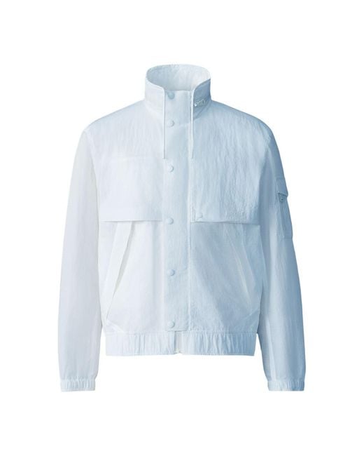 Mackage Blue Garrett Seam-Sealed Ristop Rain Jacket for men