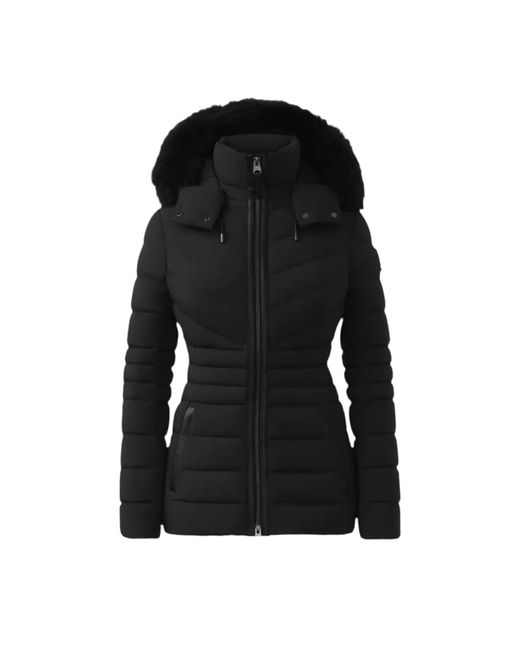 Mackage Black Patsy-Shz Agile 360 Down Jacket With Shearling