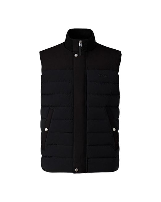 Mackage Black Brody Down-Filled Quilted Vest for men