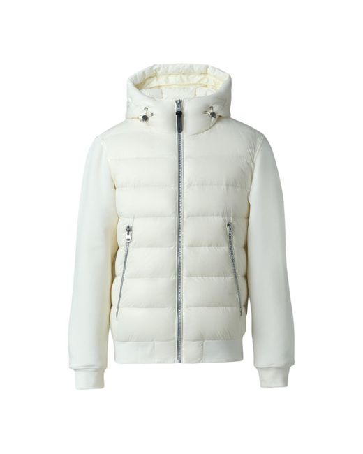 Mackage Blue Frank-R Hybrid Jacket With Hood for men