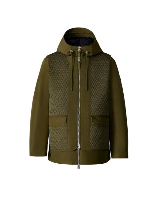 Mackage Green Diego 3-In-1 Quilted Rain Jacket for men
