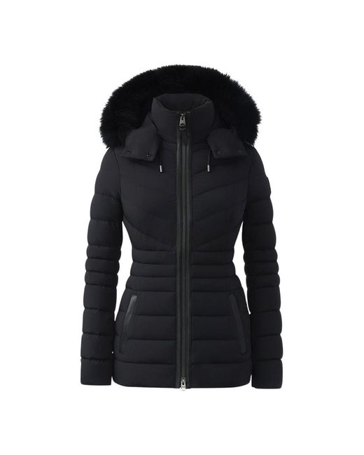 Mackage Black Patsy-Bx Agile 360 Down Jacket With Fox Fur