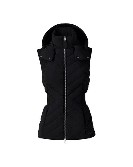 Mackage Black Hoshi Light Down Hooded Vest