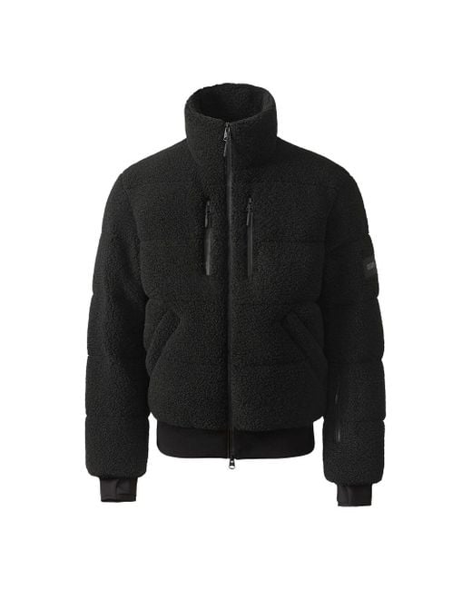 Mackage Black Shepard Down Teddy Jacket With Powder Skirt for men