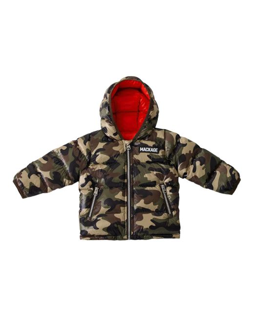 Mackage Multicolor Noko-Camo Down Jacket With Fold-Over Mitts And Hood For Babies (3-24 Months)